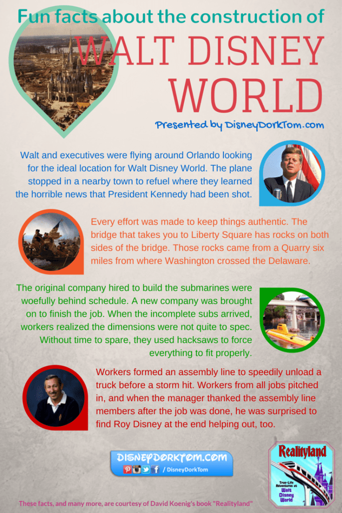 Fun facts about the construction of Walt Disney World