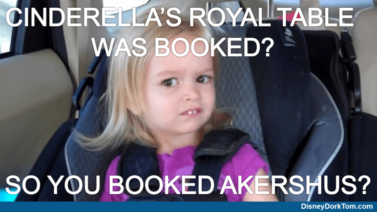 Cinderella's royal table instead of akershus