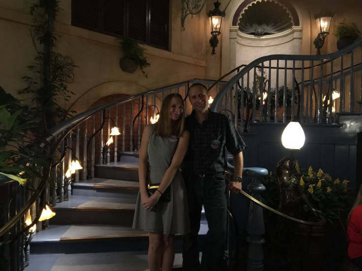 At the Courtyard of Angels before getting seated.